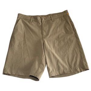PGA Tour Flat Front Performance Golf Shorts Men's Size 32 Tan Activewear Masters